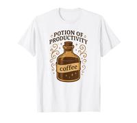 Coffee Potion of Productivity Funny Caffeine Vintage Magic T-Shirt