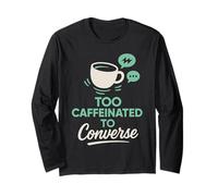 Coffee Powered Introvert Caffeine Armor Antisocial Humor Long Sleeve T-Shirt