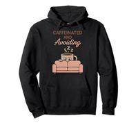 Coffee Powered Introvert Caffeine Armor Antisocial Humor Pullover Hoodie