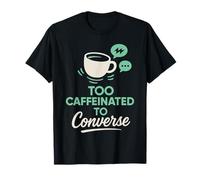Coffee Powered Introvert Caffeine Armor Antisocial Humor T-Shirt