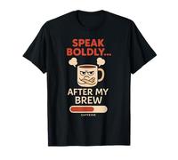 Coffee Powered Introvert Caffeine Armor Antisocial Humor T-Shirt