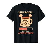 Coffee Powered Introvert Caffeine Armor Antisocial Humor T-Shirt
