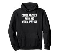 Coffee Prayers And Kid With A Badge Police Mom Mother's Day Pullover Hoodie