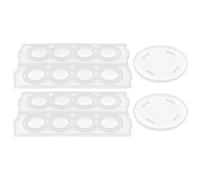 Coffee Rack Silicone Mould, 360° Rotating Coffee Capsule Shelf Mold for DIY Storage Stand, Reusable Non - Silicone Kit with 2 Disc and 2 Shelf Moulds for Home