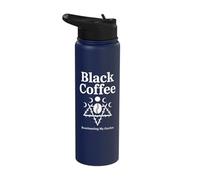 Coffee Reanimating My Garden Goth Pentagram Stainless Steel Insulated Water Bottle