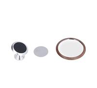 Coffee Reflective Mirror, Multi Directional Rotation Coffee Observation Mirror for Espresso Extraction, 360 Degree Adjustable Viewer with Walnut Wood Handle for Baristas and H