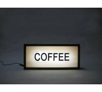 Coffee RGB LED Neon Lightbox with Remote Control Wall Mountable Pulsing Studio Warning Sign Illuminated Lights Sign for Cinema Libraries Cafes Home Company Desk Wall Decor USB Powered