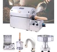 Coffee Roaster 1200W with 400g Capacity, Max Temp 300°C, 8000rpm Cooling Machine and Silver Skin Extractor, 2-Minute Fast Cooling Feature