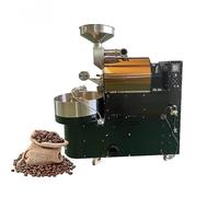 Coffee Roaster Machine - 2KG Semi-Hot Air Drum Roaster with PLC Control, Smart Roast Curve Recording for Micro Roastery, Café, Small Business