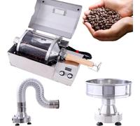 Coffee Roaster Machine, 400g Capacity, 300℃ High Temperature Baking, Adjustable Temperature and Speed, Stainless Steel, Ideal for Home and Commercial Use