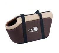 (Coffee, S) Pet Bag Soft-Sided Adjustable Fabric Interior Pad Carrier Tote for Pet Cat Carrier Outgoing Travel Breathable Pets Handbag