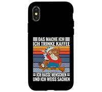 Coffee saying drink coffee, hate people and know things Case for iPhone X/XS
