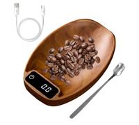 Coffee Scale Mini Precise Rechargeable Digital Portable Tool | Baking Measuring Tool for Kitchen Food Bean Loose Leaf Tea Cafe Baking Brewing Craft Drink Powde Home wood color