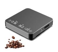 Coffee Scales with Timer, Automatic Time Keeping, 0.1 g High Precision Espresso Scale, Rechargeable Digital Coffee Scale for Pour Over and Coffee Preparation, Portable Mini Coffee Scale, Black
