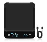 Coffee Scales with Timer High Precision 0.1g Digital-Kitchen Scale for Espresso and Food, Type-C Charging Waterproof Design LED Display(Water resistant)
