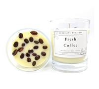 Coffee Scented Candle - 200g Soy Wax Candle with Real Beans | Hand-Poured, Long Lasting | Gift for Coffee Lovers, Home, Kitchen & Office | HomeBliss Boutique Candle