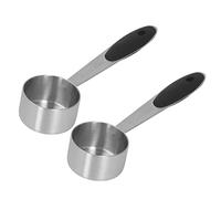 Coffee Scoop, 2Pcs Stainless Steel Coffee Measuring Scoop 1/8 Cup 30ml Measuring Tablespoon Table Spoon for Coffee Bean Milk Powder Tea