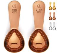 Coffee Scoop by Apace - 2 Tablespoon (Tbsp) - The Best Stainless Steel Measuring Spoons for Coffee, Tea, and More (2 Pack, Rose Gold)