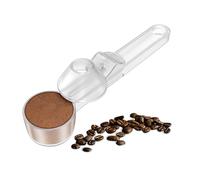 Coffee Scoop & Funnel for Reusable K Cup Refillable Coffee Pods, Coffee Measuring Spoon 2 Tablespoon Capacity, Scoop with Funnel for Ground Coffee, Protein Powder, Tea (Clear, 1 Pack)