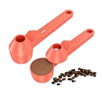 Coffee Scoop & Funnel for Reusable K Cup Refillable Coffee Pods, Coffee Measuring Spoon 2 Tablespoon Capacity, Scoop with Funnel for Ground Coffee, Protein Powder, Tea (Orange, 2 Pack)