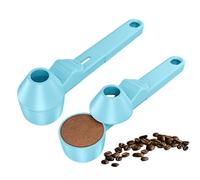 Coffee Scoop & Funnel for Reusable K Cup Refillable Coffee Pods, Coffee Measuring Spoon 2 Tablespoon Capacity, Scoop with Funnel for Ground Coffee, Protein Powder, Tea (Blue, 2 Pack)
