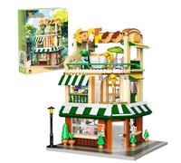 Coffee Shop Building Blocks Set - 1003PCS City Cafe Mini Bricks Kit, Home Office Decor, Urban Street View, STEM Education Toy, for Adult Kid Age 14+