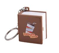 Coffee Shop Keychain, Popup Coffee Shop Fidget Toys, Coffee Book Design Folding Keychains, 2x2'' Fl-ip Book Keychain, Stereo Stress Relief Sensory Toy, Stylish Novel Keyring for Car Keys