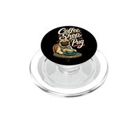 Coffee Shop Pug - Pug & Coffee PopSockets PopGrip for MagSafe