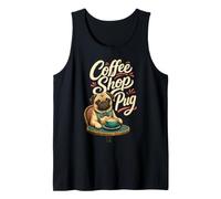 Coffee Shop Pug - Pug & Coffee Tank Top