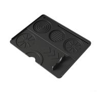 Coffee Silicone Tamper Mat with Non Slip Base and Raised Borders, Featuring Tool Slots to Secure Coffee Tools and Protect Countertop from Stains and Impacts