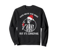 Coffee Skeleton When You're Dead Inside But It's Christmas Sweatshirt