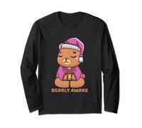 Coffee Sleep Lover, Bearly Awake Cute Sleepy Teddy Bear Long Sleeve T-Shirt
