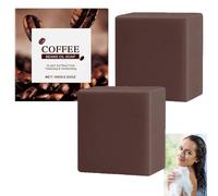 Coffee Soap Bar, Natural Soap Bars Exfoliating with Essential Oils for Hydrating and Nourishing Face, Body, and Hands, Deeply Cleansing and Smoothing Skin, Youthful Skin for Men & Women (2pcs)