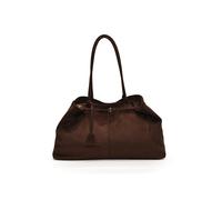 (Coffee) Solid Color Simple Large Capacity Women Casual Suede Tote Square Autumn For Bag