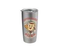 Coffee Solves Half Problems Pizza Solves The Rest Funny Stainless Steel Insulated Tumbler