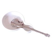 Coffee Spoon and Rest for Coffee Bar Accessories, Small Spoon Rest for Coffee Station, Tea Spoon Rest Tea Spoon Holder Teaspoon Rest (Guitar Bag with Silver Guitar Spoon)