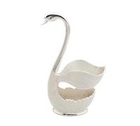 Coffee Spoon Base Holder, Zinc Alloy Swan Base Spoon Holder, Dessert Teaspoon Organizer, Swan Spoon Set Holder, Stand Organizer, Silver [Separate Swan Base], Consulte la descripción, See description