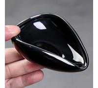 Coffee Spoon Rest for Bar Accessories Coffee Bean Shaped Small Spoons Rest for Coffees Station Ceramic Tea Spoon Rests Tea Spoon Holder Teaspoon Rest (Black)