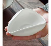 Coffee Spoon Rest for Coffee Bar Accessories, Coffee Bean Shaped Small Spoon Rest for Coffee Station, Ceramic Tea Spoon Teaspoon Rest Tea Spoon Holder (White)