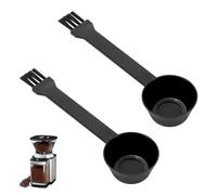 Coffee Spoon With Espresso Grinder Brush 2 in 1 Brush Compatible for Cuisinart DBM-8P1 Coffee Machine Brush for Coffee Grinder Cleaner Scooping Coffee Powder(2PCS)
