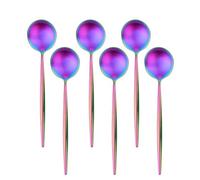 Coffee Spoons, Buyer Star 4.92 Inch Matte Small Spoons Set, 304 Stainless Steel Coffee Spoon Set, Mini Dessert Spoons Teaspoons Tiny Stirring Spoon Demitasse Espresso Coffee Spoons (6, Rainbow)