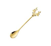 Coffee Spoons: Christmas Reindeer Coffee Spoon, Cute Cchara For Tea And Stirring With Reindeer Pole, Stainless Steel Christmas Dessert Spoon For Coffees, Sweets, And Cakes, Cuchaas D