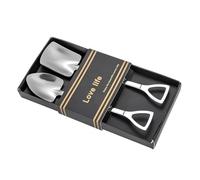 Coffee Spoons Stainless Steel Tea Spoons Round Dessert Spoons Long Handle Spoons for Hot Chocolate Ice Tea Latte Dessert Espresso Golden (Silver Spoons Set, A)