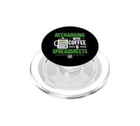 Coffee & Spreadsheets Office Humor Tee PopSockets PopGrip for MagSafe
