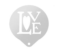 Coffee Stainless Steel Hollow Love Template Stencil for Baking