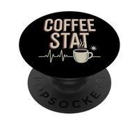 Coffee Stat Funny Nurse Doctor Caffeine Quote PopSockets Adhesive PopGrip
