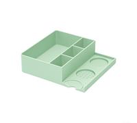 Coffee Station Organizer 2in1 Silicone Coffee Tamper Mat with Knock Box for Easy Espresso Grounds Disposal and Counter Stability (Green)