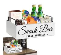 Coffee Station Organizer | Counter Cabinet Storage Box with Handles,Coffee Accessories Organizer - for Hotel Pantry Break Room Cafeteria Dorm Conference Dining Table Home Workplace