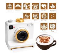 Coffee Stencil Printer Latte Art 3D Print 10x9x13.5cm 1 Set 12 Cards Tap | Cappuccino, Hot Chocolate, Dessert. 3D Printed Shell, 1 Unit, 12 Templates, 10x9x13.5cm. Dorm Cafe. Dry Cocoa, Cinnamon.