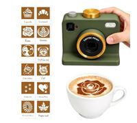 Coffee Stencil Printer Latte Art 3D Print 10x9x13.5cm 1 Set 12 Cards Tap | Cappuccino, Hot Chocolate, Dessert. 3D Printed Shell, 1 Unit, 12 Templates, 10x9x13.5cm. Dorm Cafe. Dry Cocoa, Cinnamon.